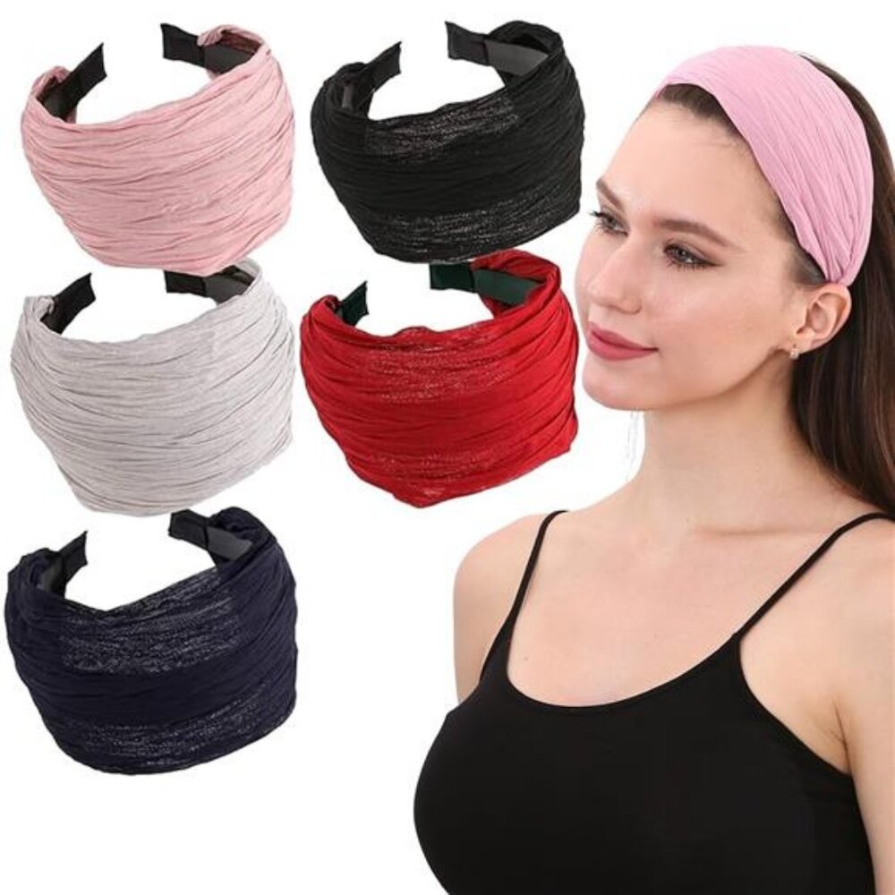 5 Pack Wide Hard Headband with Teeth for Women, Girls’s Hair Band